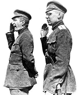 Alexander Kerensky, Russian leader, taking the salute Alexander Kerensky, Russian leader, taking the salute