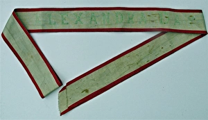 Alexandra Day ribbon tabard, worn by collectors Alexandra Day ribbon tabard, worn by collectors