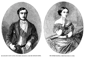 Alexandre Walewski Print: French Diplomat and Countess