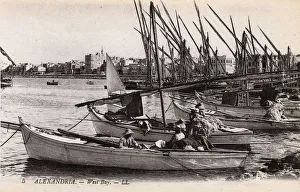 Alexandria, Egypt - Boats moored in the West Bay Alexandria, Egypt - Boats moored in the West Bay