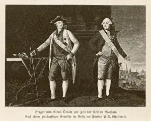 Prints of ALEXEI and GRIGORY ORLOV Count Grigory (1734-1783), general and statesman Alexei (1737-1808), military commander Politic Prints: Alexei and Grigory Orlov Print