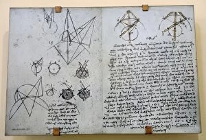 Alhazen Collection: Alhazens problem from Atlantic Codex (Codex Atlanticus) by