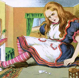 Alice in Wonderland, Alice in the White Rabbits house Alice in Wonderland, Alice in the White Rabbits house