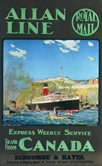 Allan Line to Canada poster