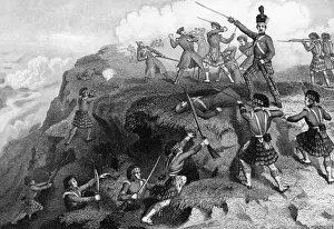 Print of the Highlanders at Alma, 20 September 1854