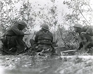 American machine gunners, Grandpre, France, WW1 American machine gunners, Grandpre, France, WW1