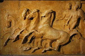Amphiaraus in a chariot race. 4th century BC. Greece Amphiaraus in a chariot race. 4th century BC. Greece