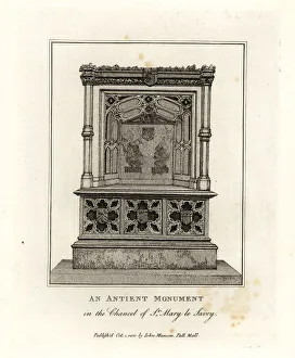Ancient monument in the chancel of St. Mary le Savoy Ancient monument in the chancel of St. Mary le Savoy