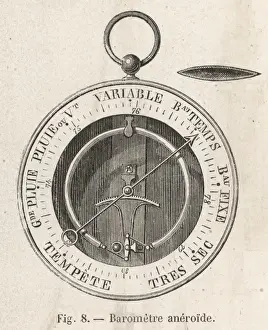 Historical Science Instruments Prints: Aneroid Barometer 1875