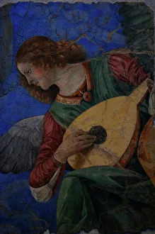 Angel playing a lute, Melozzo da Forli Angel playing a lute, Melozzo da Forli
