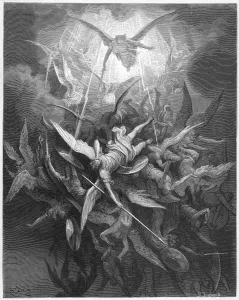 Angels Prints: Print of Angels Fighting The struggle between Good and Bad
