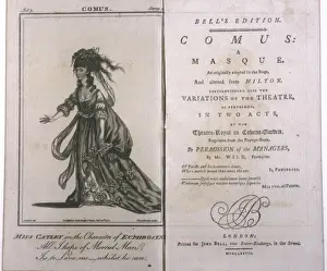 18th Century Theatre Prints: Ann Catley / Milton / Comus