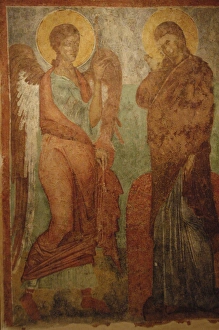The Annunciation. Detail. 15th century. Corfu. Greece The Annunciation. Detail. 15th century. Corfu. Greece
