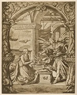 Christian Iconography Art Prints: Annunciation Holbein