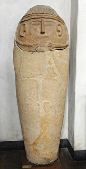 Anthropoid clay coffin. 12th century BC Anthropoid clay coffin. 12th century BC