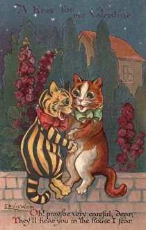 Louis Wain's 1904 Anthropomorphic Humour Valentine Print