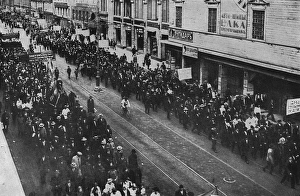 Anti-capitalist parade in a Russian street Anti-capitalist parade in a Russian street