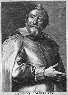 Anton Cornelisson Flemish Patron Print Early 17th Century