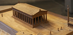 Aphaia Temple on Aegina. Wooden model Aphaia Temple on Aegina. Wooden model