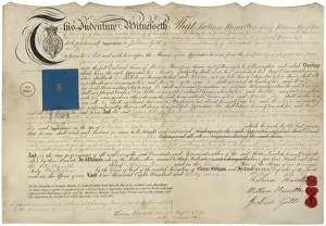 Prints of An Indenture of Apprenticeship for William Hamilton of Carlisle for 7 years as a cabinet maker and joiner William Hamilton Prints: Print of Apprenticeship Indenture for William Hamilton