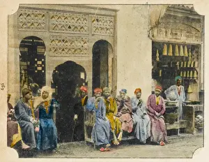 African Cultural Heritage Images Prints: An Arab Cafe in Egypt