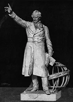 French Scientist History Prints: Arago (Statue)