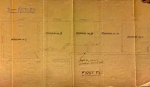 Borley Rectory Architectural Plan Print, 1937