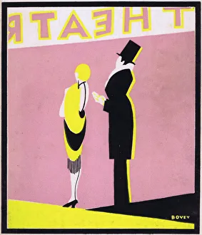 Art deco cover for Theatre World, October 1925 Art deco cover for Theatre World, October 1925