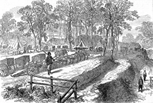The Ashanti War (1873-74) - Artillery park in Prahsu The Ashanti War (1873-74) - Artillery park in Prahsu