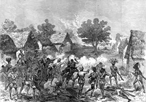The Ashanti War (1873-74) - Storming a village The Ashanti War (1873-74) - Storming a village