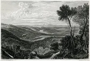 Early 19th-century Print: Ashburnham Vale Panorama, East Sussex