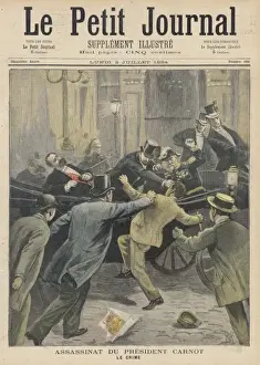 Assassination of Carnot, Sante Caserio Print 1894
