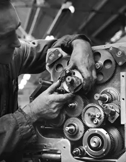 Heinz Zinram Photography Prints: Assembly of a Multi-cogged Machine