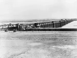 Assiut Barrage Print, general view upstream