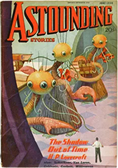 Astounding Stories Scifi magazine cover, Shadow out of Time Astounding Stories Scifi magazine cover, Shadow out of Time
