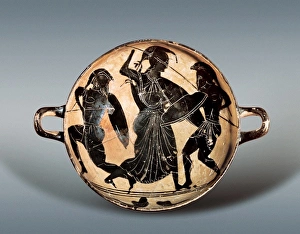 Athena fighting between Hector and Achilles Athena fighting between Hector and Achilles