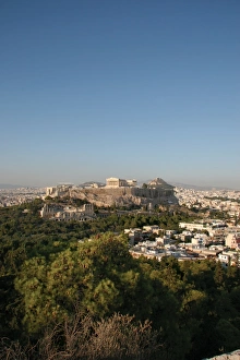 Athens. Panoramic view of the Acropolis. Sunset Athens. Panoramic view of the Acropolis. Sunset