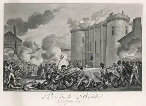 Print of the Bastille Prison Attack