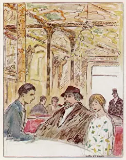 Prints of AUGUSTUS EDWIN JOHN The artist and friends at the Cafe Royal in London J Prints: Augustus John Print: Cafe Royal Gathering