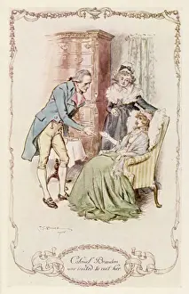 Mary Evans Print of Colonel Brandon Visiting Marianne Dashwood