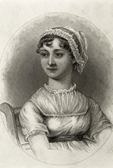 AUSTEN, Jane (1775-1817). English novelist. Engraving AUSTEN, Jane (1775-1817). English novelist. Engraving