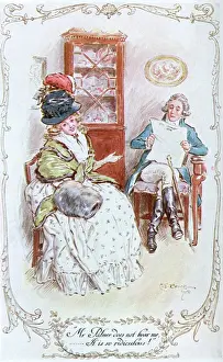 Early 19th Century Print of Mr. and Mrs. Palmer