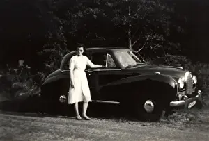 Austin Prints: Austin A40 Print: Lady in Somerset