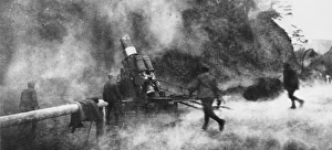 Austro-Hungarian howitzer in action, WW1 Austro-Hungarian howitzer in action, WW1