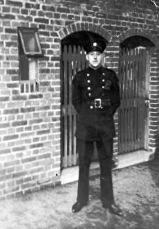 Auxiliary fireman in his AFS uniform, WW2 Auxiliary fireman in his AFS uniform, WW2