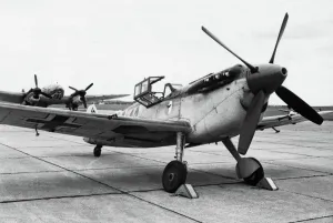 Battle Of Britain Prints: Hispano HA-1112 M1L Buchon Print - Duxford 1969