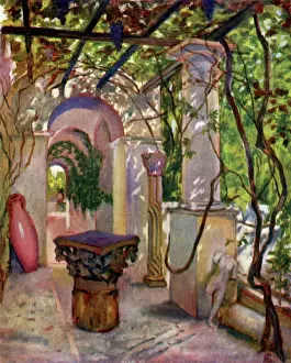 Prints of AXEL MUNTHE Home of the Swedish physician and writer on Anacapri, Italy Date: 1857 - 1949 Sweden Prints: Axel Munthe's Anacapri Home Print, Italy 1857-1949