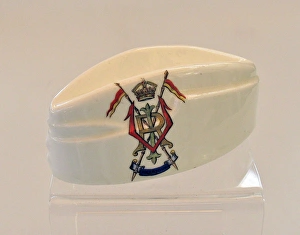 Aynsley China Model of a Service Side Cap - WWI Aynsley China Model of a Service Side Cap - WWI