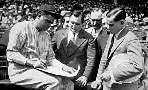 Babe Ruth Signing a $100, 000 Contract, 1926 Babe Ruth Signing a $100, 000 Contract, 1926