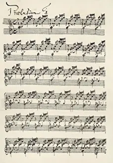 Bach Prelude Print: Wohltemperirte Clavir, Prelude No. 1